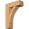 Ekena Millwork Thorton Block Smooth Bracket w/ Offset Brace, Western Red Cedar, 7 1/2"W x 22"D x 30"H BKT0806X22X30THR05SWR - alternate 1
